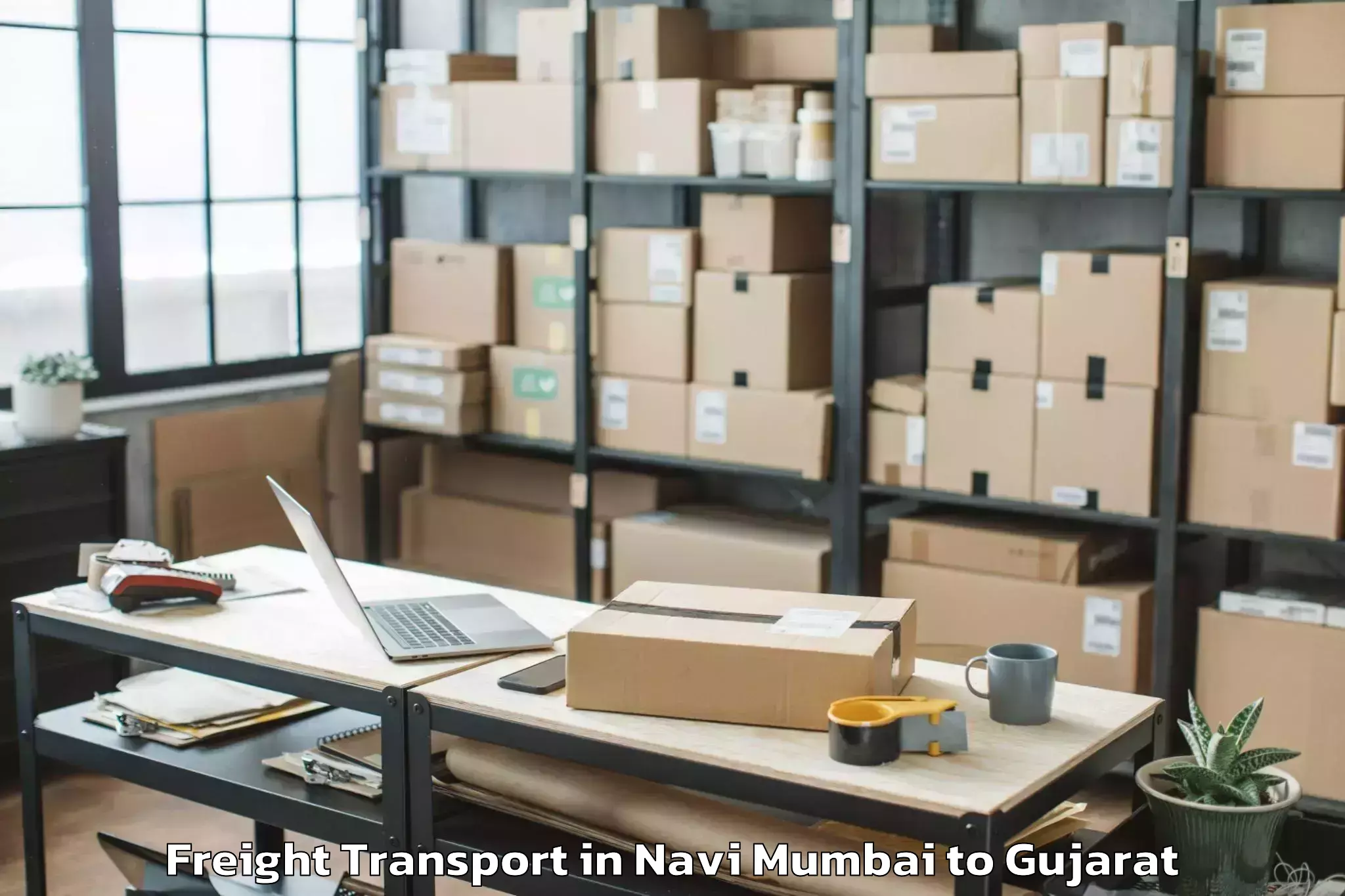 Professional Navi Mumbai to Jodiya Bandar Freight Transport